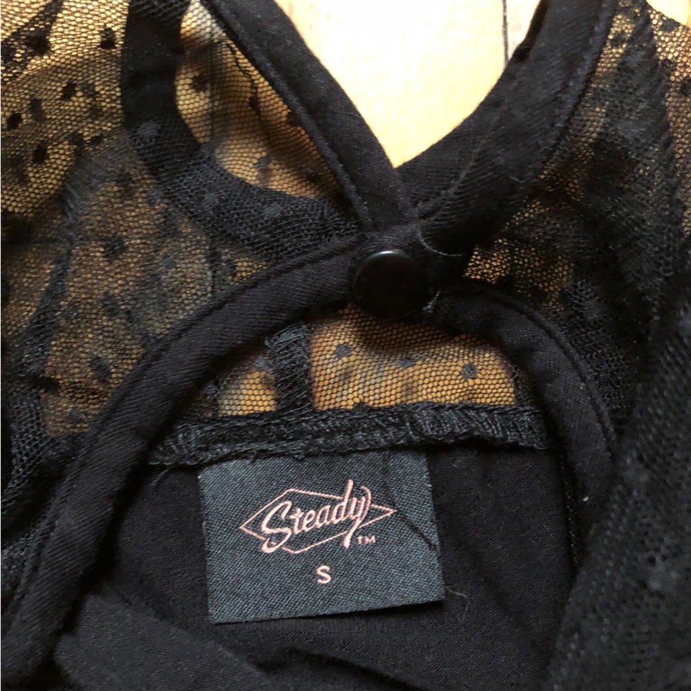 NWT XSmall/Small Rocksteady Miss Fancy Top Retro Pinup Rockabilly Goth Modcloth - Picture 8 of 8
